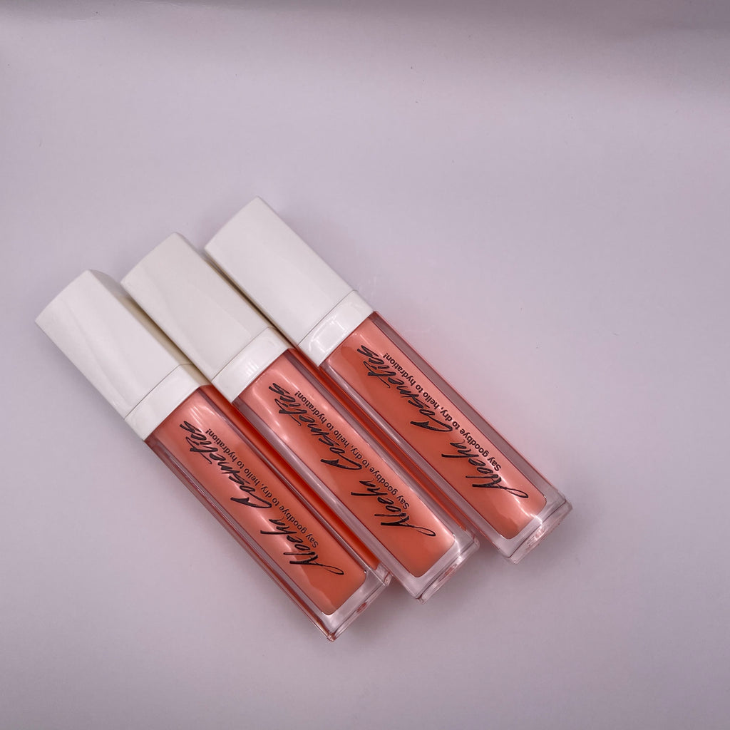 Chroma luxe color changing lip gloss in a sleek, modern packaging with a vibrant, iridescent hue