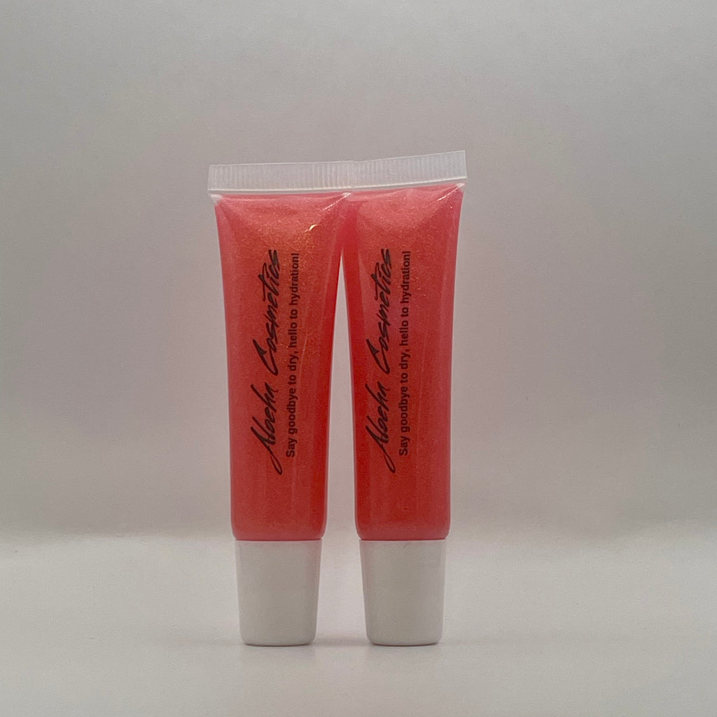  Close-up of Lovesick lava lip gloss packaging with holographic design